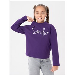 Лонгслив детский "Смайл" фиолет