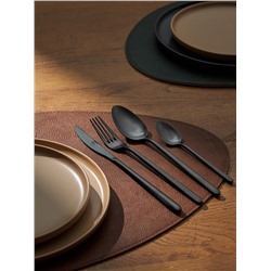 Набор столовых приборов Pure, черные матовые, 16 пред.