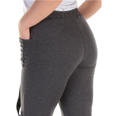 QB-82 DK. GRAY Брюки спортивные женские (95% хлопок, 5% стрейч) P&S