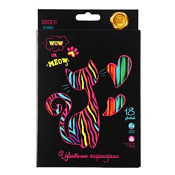 Карандаши 18цв КОКОС ERGO First Cat neon трехгранные 205865/8/Китай