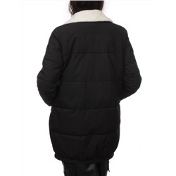 S24-236 BLACK Куртка демисезонная женская (100 гр. холлофайбер)