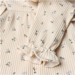 Платье с дл. рукавом Крошка Я Wildflowers, рост 62-68 см, бежевый