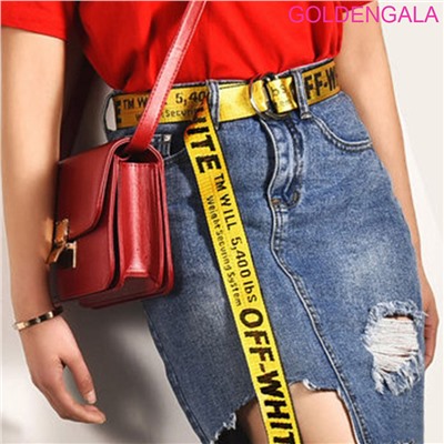 Ремень унисекс OFF-WHITE 3,5х135 см Р9 тип 3