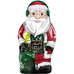 Lindt 2025 Hello Santa Vegan 3stk x 80 g, Линдт Веган Дед Мороз, 12см, 80 грамм х 3 штуки (240 грамм)