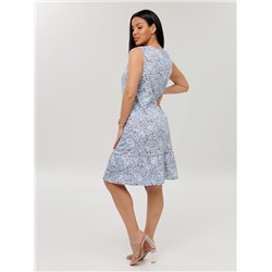 Женский халат Х-164(К) / Серо-голубой (цветы)