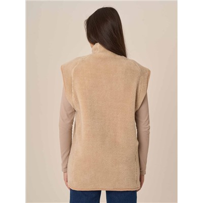 Жилет Альпика меховой из верблюжьей шерсти на молнии тонкий