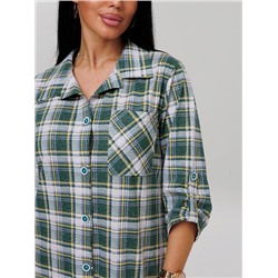 Женский халат Х-150(К) / Зеленый (клетка)