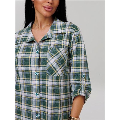 Женский халат Х-150(К) / Зеленый (клетка)