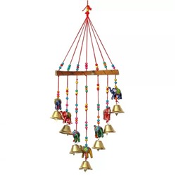 Декоративные колокольчики, Handcrafted Decorative Seven Elephant Wall/Door/Window Hanging Bellst, произв. eCraftIndia