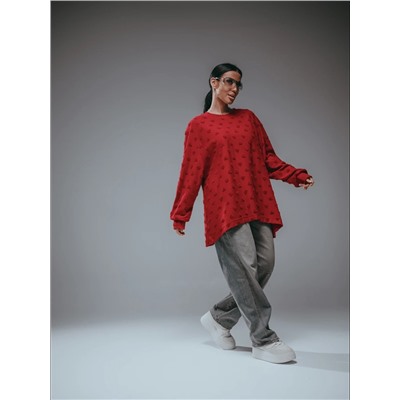 Свитшот Ребекка махра бордо Лт