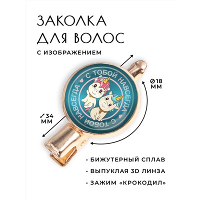 HZF-0227 Заколка С тобой навсегда