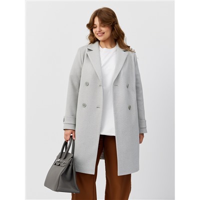 Пальто женское демисезонное 25570 (сильвер/ёлочка)