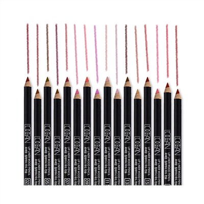 L’ocean Карандаш для губ / Lipliner Wood Pencil #15, Black Rose