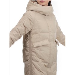 3064 BEIGE Пуховик зимний женский (80% пух, 20% перо)