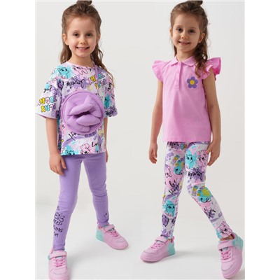 Леггинсы для девочки, 2 пары в комплекте