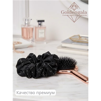 Резинка для волос объемная шелковая со стразами Арт:Р2/002