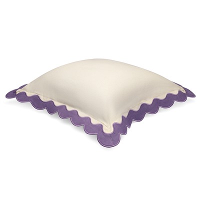 Чехол на подушку с контрастным кантом сиреневого цвета из коллекции Trendy Ruffles, 40х40 см