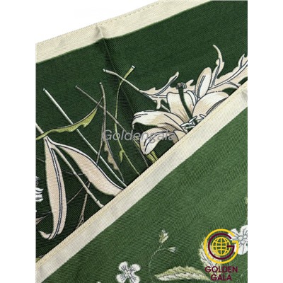 Платок утепленный "Византия" Арт 2026/4 (фон зеленый)