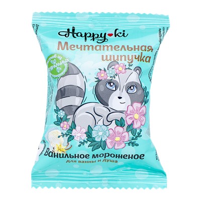 Детское шипучее средство для ванн Happiki Мечтательная шипучка 40г