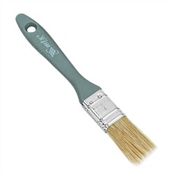 Кисть плоская "Евро" 1", натуральная щетина, пластмассовая ручка MTX