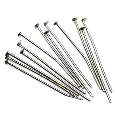 Пины-штифты 30*0,8мм цв.черный никель, упаковка 25пар