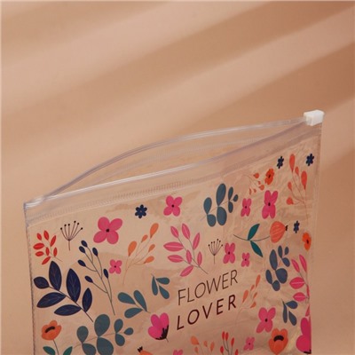 Косметичка из прозрачного PVC 21×2×14 см Flower Lover