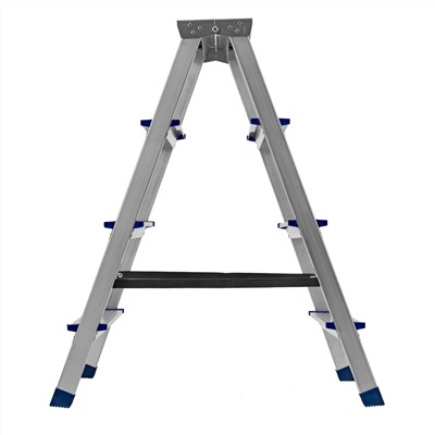 Стремянка двусторонняя 4 ступени, алюминиевая, Сибртех