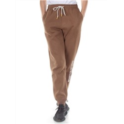 M053 BROWN Брюки спортивные утепленные женские (85% хлопок, 10% полиэстер, 5% спандекс)