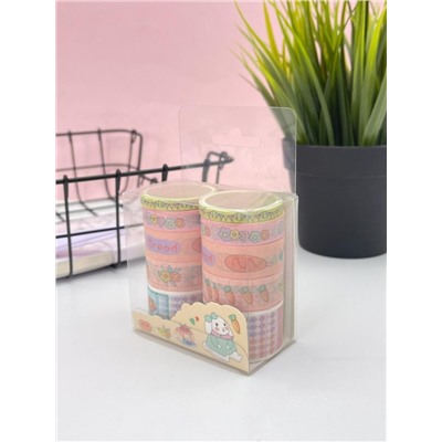 Набор декоративного скотча 10 шт. "Food stories", hare, шоу-бокс 8 шт.