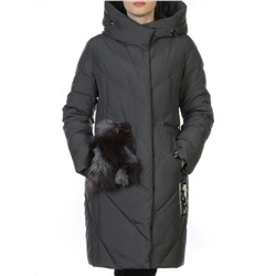 E-867 GRAY/GREEN Пальто теплое стеганое EVCANBADY