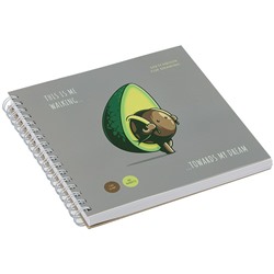 Скетчбук 60л., 150*150 MESHU "Avocadreams", на гребне, выб. лак, soft-touch, 120г/м2