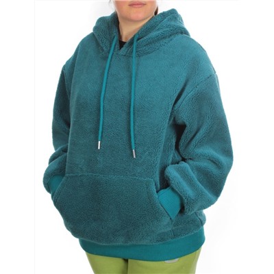 110 TURQUOISE Худи женское Тедди на флисе