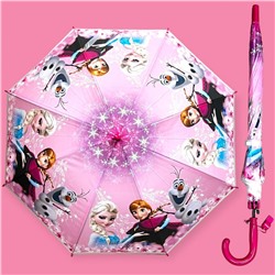 Зонт-трость для девочки с мультгероями полуавтомат Арт 001/4