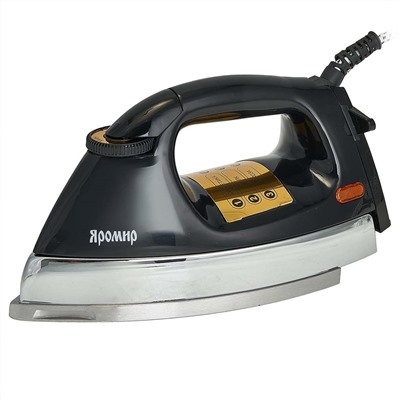 Утюг ЯРОМИР ЯР-001 черный: 1400 Вт, АЛЮМИНИЕВАЯ подошва, вес 2,2 кг (6) оптом