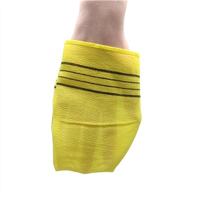 Bath Towel Мочалка-варежка для душа с пилинг-эффектом, однослойная, жёлтый