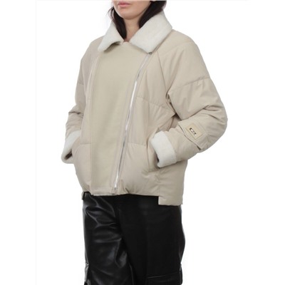 S24-163 BEIGE Куртка демисезонная женская (100 гр. холлофайбер)