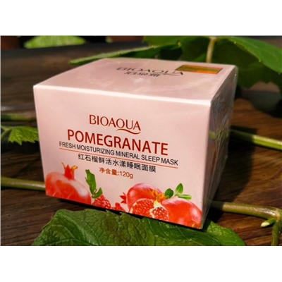 Ночная маска для лица с гранатом, Pomegranate Fresh Mineral Sleep Mask, 120 гр. / BIOAQUA