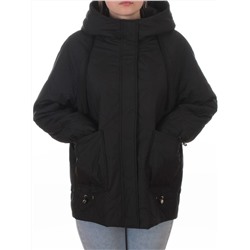 9661 BLACK Куртка демисезонная женская (100 гр. холлофайбер)