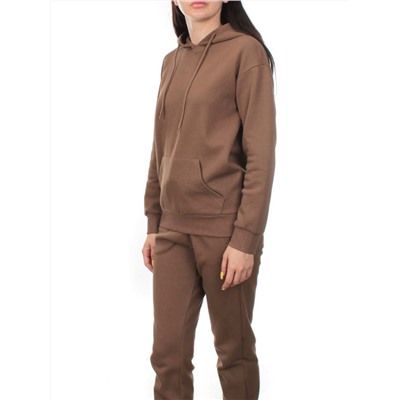 H108 BROWN Костюм спортивный женский (хлопок 90%, полиэстер 10%)