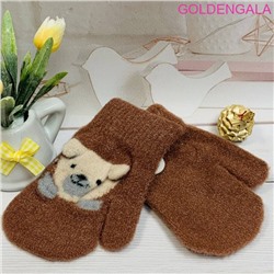 Детские варежки теплые с начесом длина 13 см Арт 1 тип 6