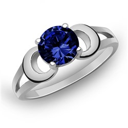 Кольцо с фианитом родированное серебро 925*