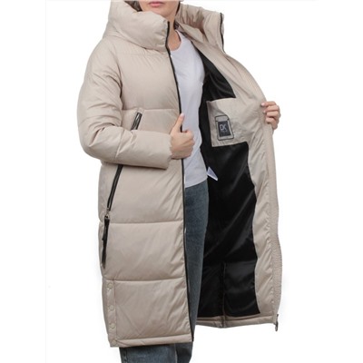 868 LT. BEIGE Пальто зимнее женское (170 гр. холлофайбер)
