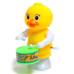 Заводная игрушка «Утка барабанщик», МИКС