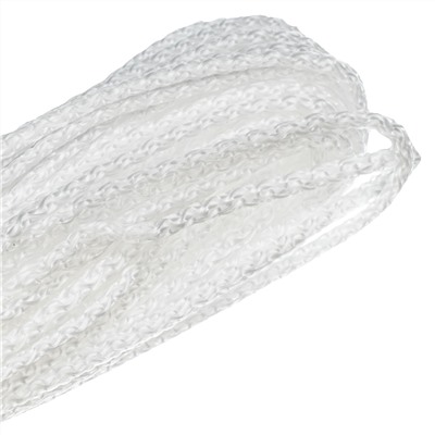 Шнур вязаный полипропиленовый с серд. белый, 3 мм, L 20 м, Сибртех
