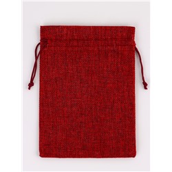 Холщовый мешочек для украшений, подарков и трав, текстиль «Эко», красный, 13×18 см