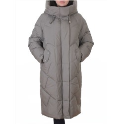 A621 GRAY/GREEN Пальто зимнее женское (200 гр. холлофайбер)