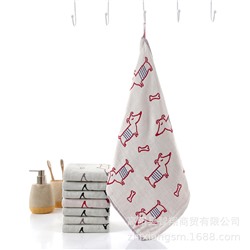 Zhiyang's new Avi bamboo cotton cotton jacquard puppy gauze square scarf soft, breathable water absorption kitchen hanging towel factory price wholesale