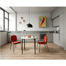 Столик кофейный Ror, Ø50 см, черный/серый