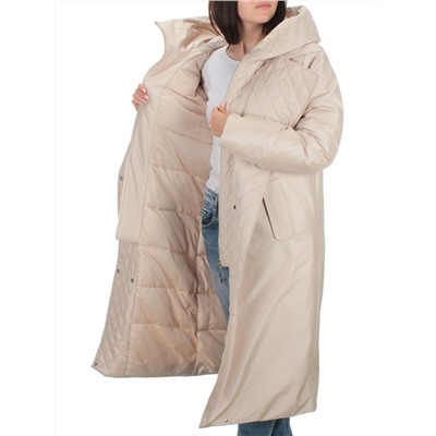 EAC327 LT.BEIGE Пальто зимнее женское (200 гр. холлофайбера)