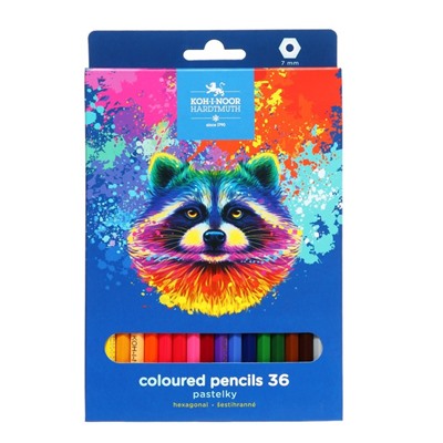 Карандаши цветные Jumbo 36 цветов K-I-N 3145 Triocolor bear, трехгранные, картонная упаковка